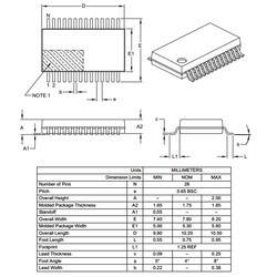 ENC28J60 / SS SMD LAN Controller Integration SSOP-28 - Thumbnail