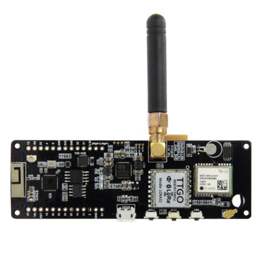 ESP32 868Mhz WiFi Bluetooth Module / NEO-6M Sma / Oled / with 18650 Battery Slot