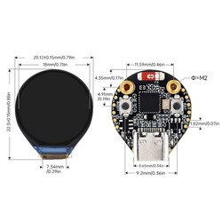 ESP32-C3 IoT SPI 0.71'' LCD 160x160 Pixel Board - Thumbnail
