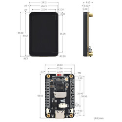 ESP32-S3 AMOLED Dokunmatik Ekranlı Wi-Fi & Bluetooth Geliştirme Kartı - Thumbnail