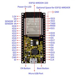 ESP32-WROOM-32D Wifi Bluetooth Development Module - Thumbnail