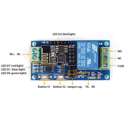 Esp8266 1 Kanal 5V Esp01 Wifi Röle Modülü - Thumbnail