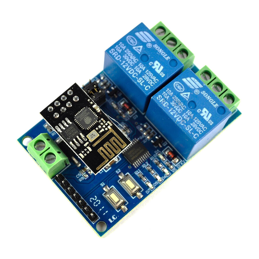  Esp8266 2 Kanal 12v Esp01 Wifi Röle Modülü