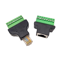 Ethernet RJ45 Dişi Fiş Terminal Bloğu - Thumbnail