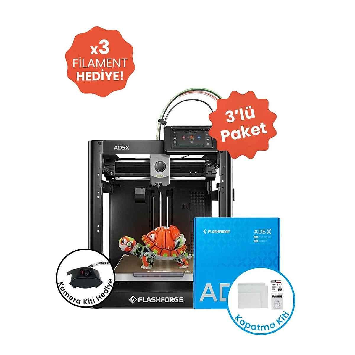 Flashforge Adventurer 5X & Enclosed Kit Bundle - Kamera Hediyeli - 2
