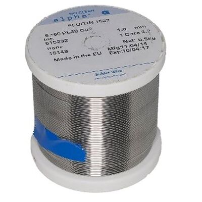 Alpha Assembly - Fluitin 1532/111 63/37 1.0mm Kurşunlu Lehim Teli 500g