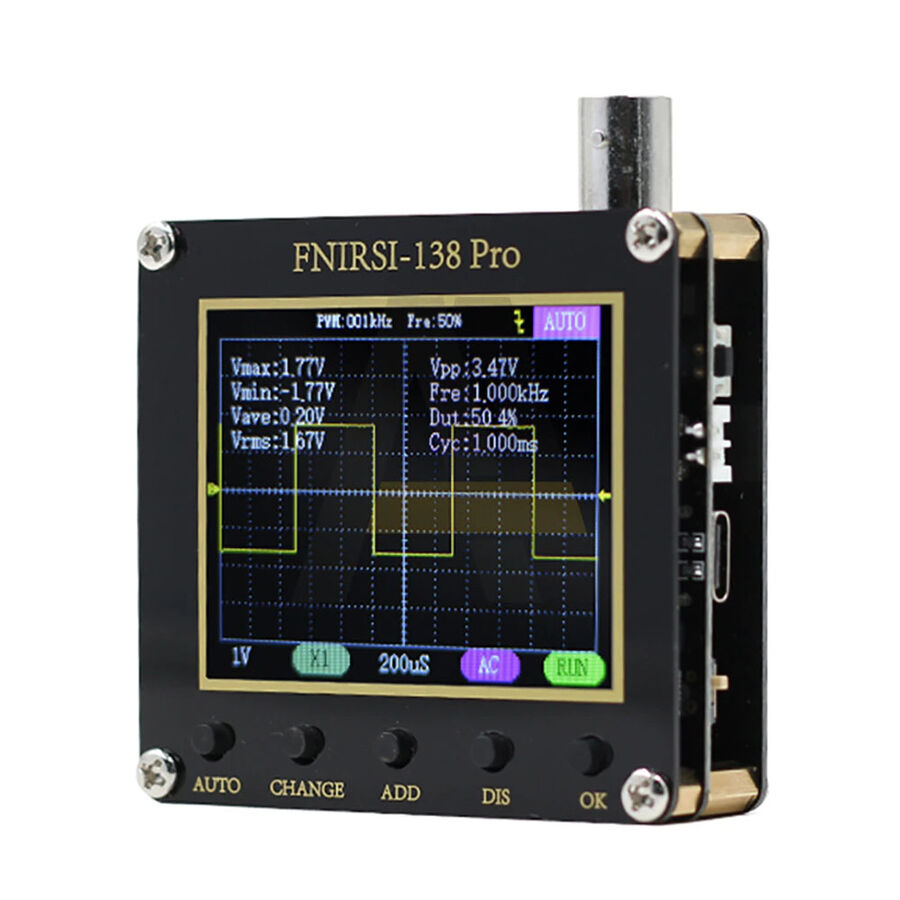 FNIRSI-138 Pro 200KHz 2.5 MS/s Dijital Mini Osiloskop Uygun