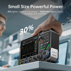 FNIRSI 2D15P 3in1 100Mhz Osiloskop Sinyal Jenaratörü True RMS Multimetre - Thumbnail