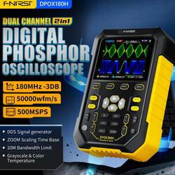 FNIRSI DPOX180H 2x180mhz - 3DB 50000wfms/s Dijital Osiloskop + 20mhz Sinyal Jeneratörü - Sarı - Thumbnail
