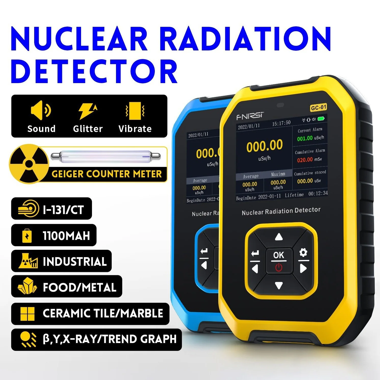 FNIRSI GC-01 Radyasyon Dedektörü - Thumbnail