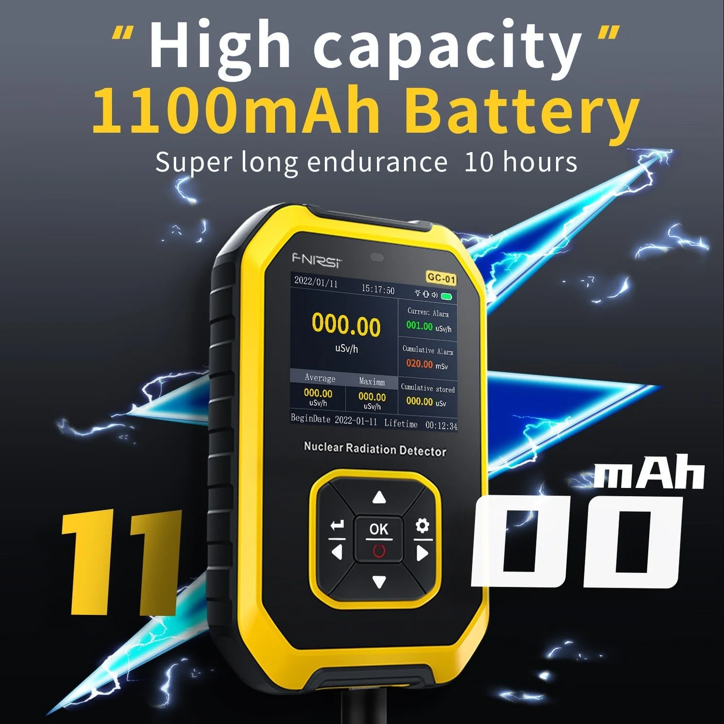 FNIRSI GC-01 Radyasyon Dedektörü - Thumbnail