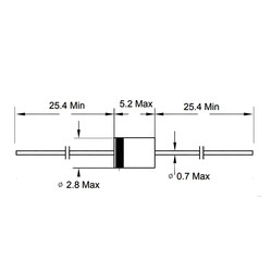 FR107-HT 1A 1000V THT Diode DO41 - Thumbnail