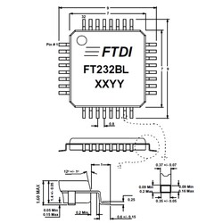 FT232BL SMD USB Arayüz Entegresi LQFP-32 - Thumbnail
