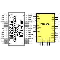 FT232RL 25mA 3Mbps SMD USB Interface Integration SSOP-28 - Thumbnail