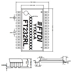 FT232RL 25mA 3Mbps SMD USB Interface Integration SSOP-28 - Thumbnail