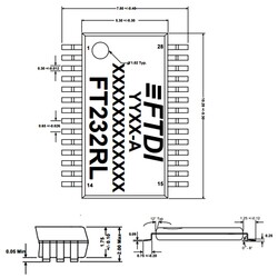 FT232RL Smd USB Arayüz Entegresi Ssop-28 - Thumbnail