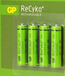 GP Recyko 4'lü 1000 Mah Şarjlı AAA Kalem Pil - Thumbnail