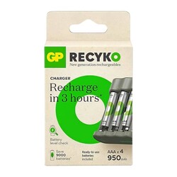 GP Recyko 4'lü 950 Mah Şarjlı AAA Kalem Pil