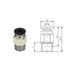 3D Printer Heater Tip - Hotend J-Head V6 Connector Extruder 1.75mm - Thumbnail