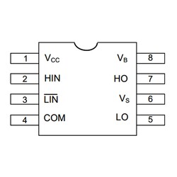 IR2103 210mA Mosfet Driver Integration DIP-8 - Thumbnail