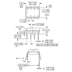 IR2103 210mA Mosfet Driver Integration DIP-8 - Thumbnail