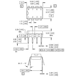 IR2106PBF 200mA Mosfet Driver Integration DIP-8 - Thumbnail