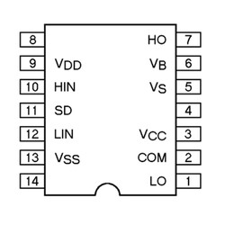 IR2112 Mosfet Sürücü Entegresi Dip-14 - Thumbnail