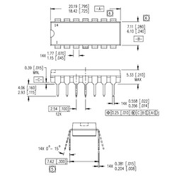 IR2113PBF 2.5A Mosfet Driver Integration DIP-14 - Thumbnail