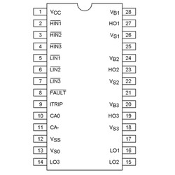 IR2130 200mA Mosfet Driver Integration DIP-28 - Thumbnail