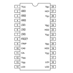 IR2132 3 Faz Mosfet Sürücü Entegresi Dip-28 - Thumbnail