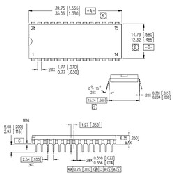 IR2132 3 Faz Mosfet Sürücü Entegresi Dip-28 - Thumbnail