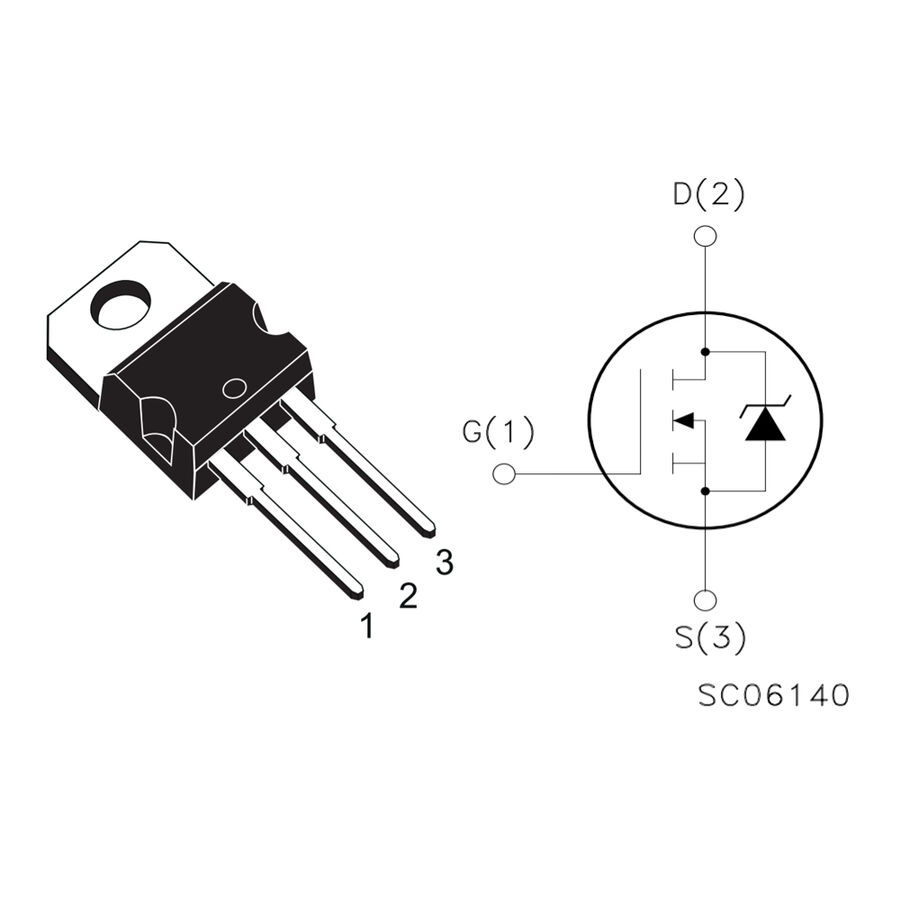 IRF820 4A 500V N Kanal Mosfet TO220