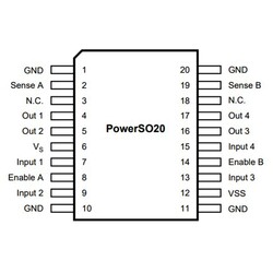 L298P SMD Motor Driver Integration PowerSO-20 - Thumbnail