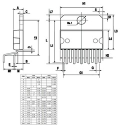 L6203 Dmos Full Bridge Driver Integration Multiwatt11 - Thumbnail