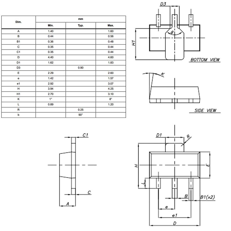 L78L33ACUTR 3.3V 100mA Linear Voltage Regulator SOT89-3