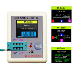 LCR-TC1 Çok Fonksiyonlu 1.8 Inch TFT Ekran Test Cihazı - Thumbnail