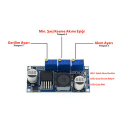 LM2596 DC-DC Adjustable Voltage Step Down Power Module with Led - Thumbnail