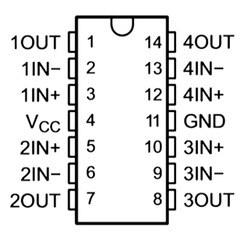 LM224N OpAmp Entegresi Dip-14 - Thumbnail