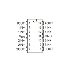 LM224 OpAmp Entegresi SOIC-14 SMD - Thumbnail