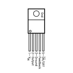 LM2575HVT 12V Voltage Regulator - TO220-5 1A - Thumbnail