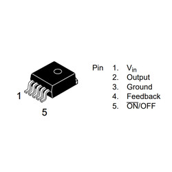 LM2576D2TR4-012G 12V 3A SMD Voltaj Regülatörü TO263-5 - Thumbnail