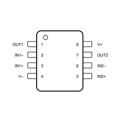 LM258DR SOIC-8 SMD OpAmp Entegresi - Thumbnail