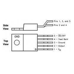 LM2596T-5.0 / NOPB 3A 5V Voltage Regulator Integration TO220-5 - Thumbnail