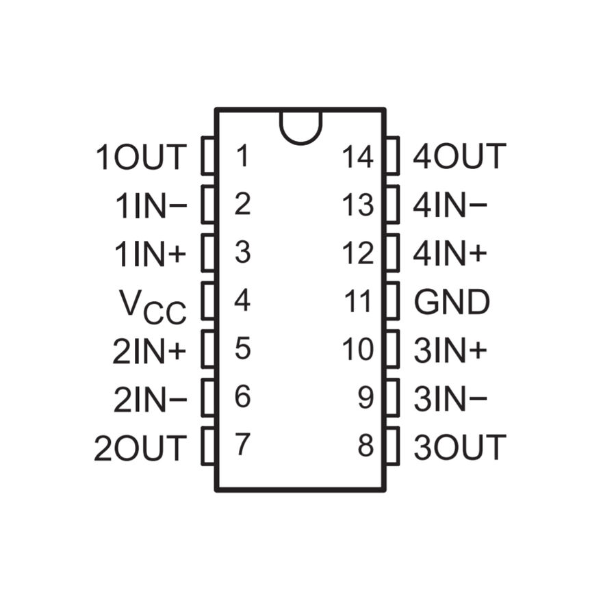LM2902M SOIC-14 SMD OpAmp Integration