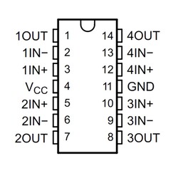 LM2902N OpAmp Integrated - DIP-14 - Thumbnail