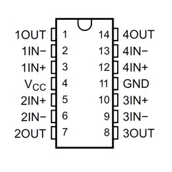 LM2902N Tht OpAmp Entegresi Dip14 - Thumbnail