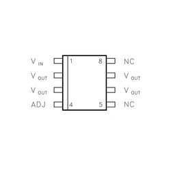 LM317 100mA Ayarlanabilir Lineer Voltaj Regülatör Entegresi SOIC8 - Thumbnail