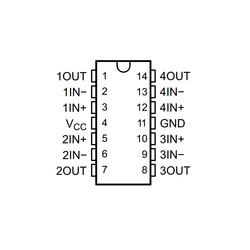 LM324 SOIC-14 SMD OpAmp Entegresi - Thumbnail