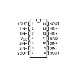 LM324DT SMD Soic14 Op-Amp Integration - Thumbnail