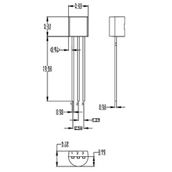 LM336Z25 2.5V 10mA Programmable Shunt Regulator TO92-3 - Thumbnail